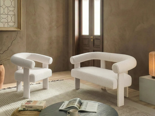 Armchair ILBRO Boucle Off-White