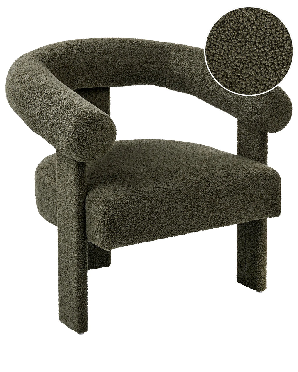 Armchair ILBRO Boucle Dark Green