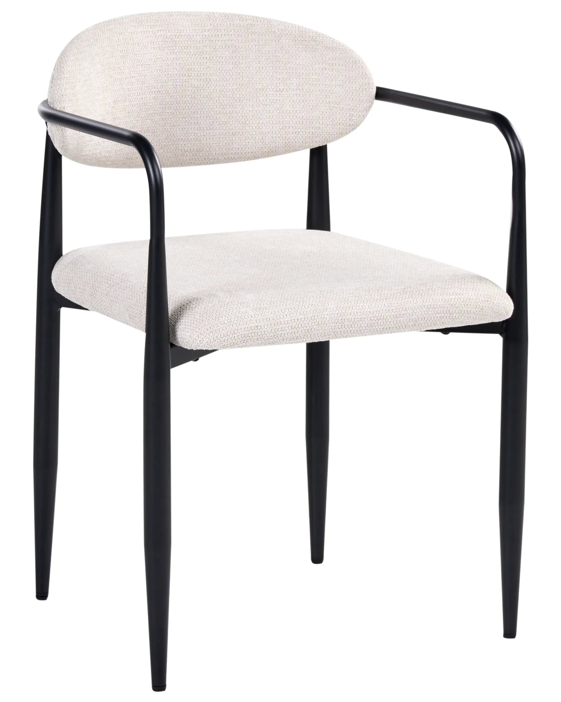 Set of 2 Dining Chairs TANEVIK Fabric Light Beige