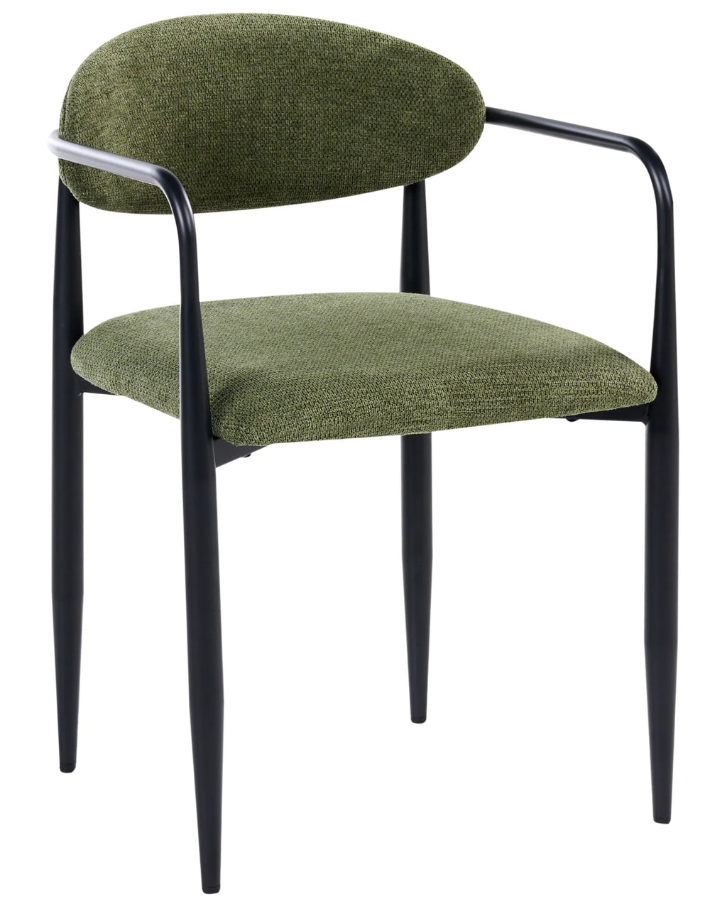 Set of 2 Dining Chairs TANEVIK Fabric Green