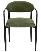 Set of 2 Dining Chairs TANEVIK Fabric Green
