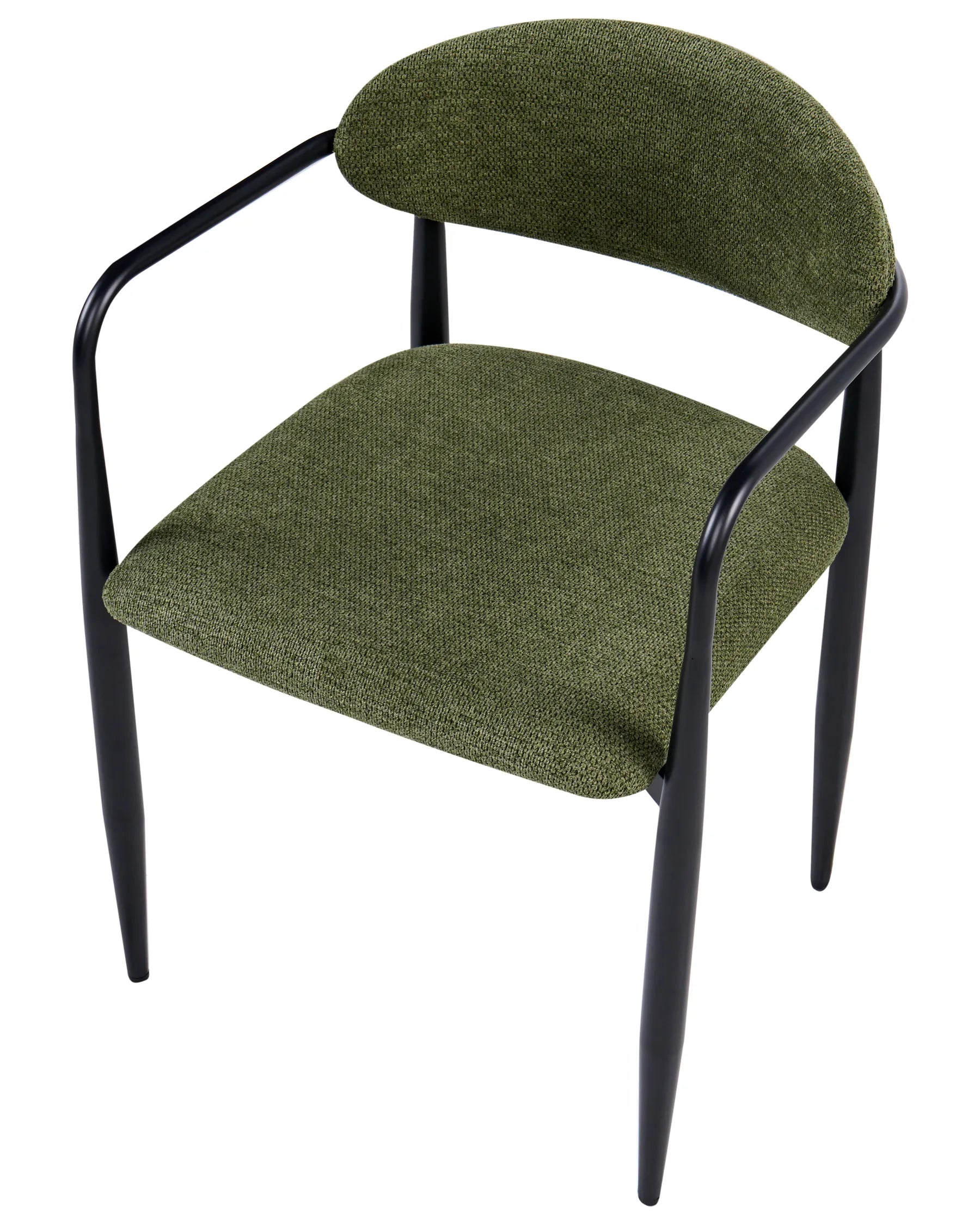 Set of 2 Dining Chairs TANEVIK Fabric Green