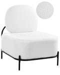 Armchair LUNDE Boucle White