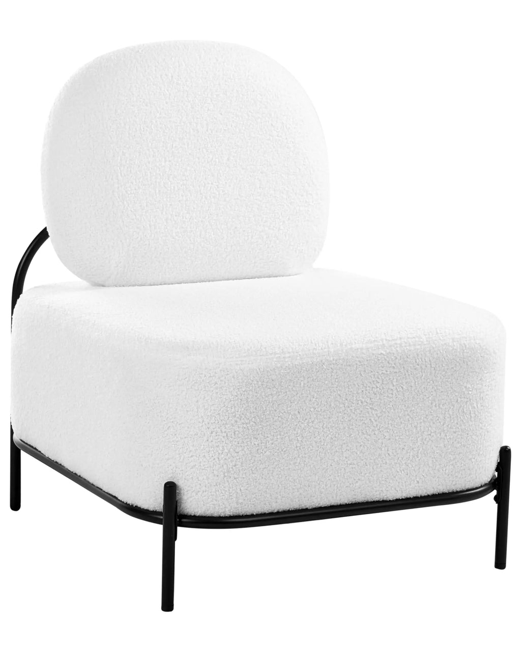 Armchair LUNDE Boucle White