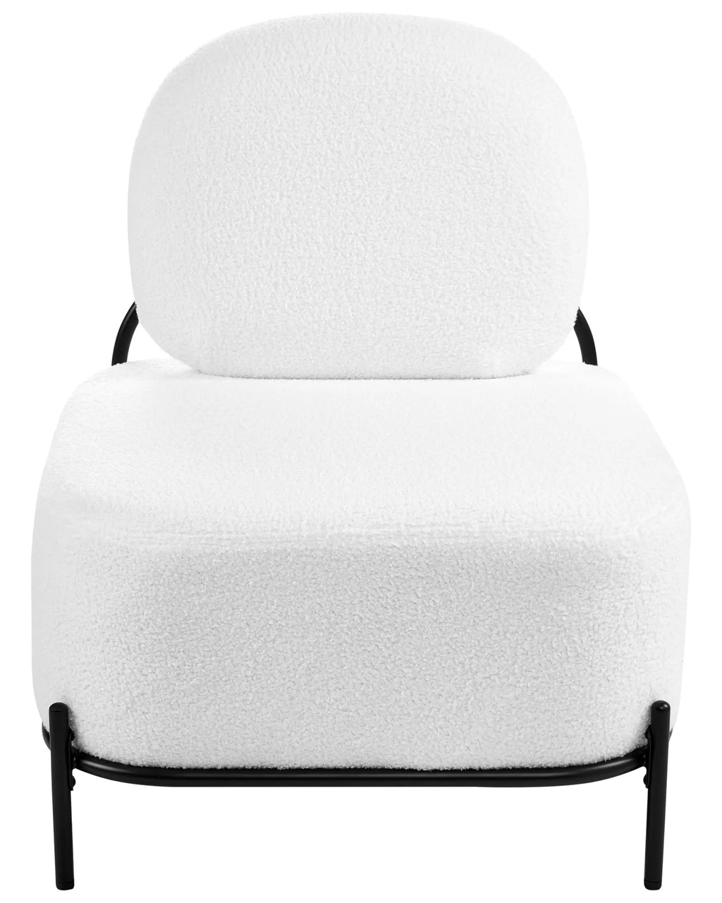 Armchair LUNDE Boucle White