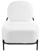 Armchair LUNDE Boucle White