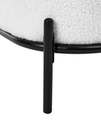 Armchair LUNDE Boucle White