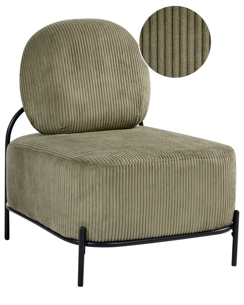 Armchair LUNDE Corduroy Green