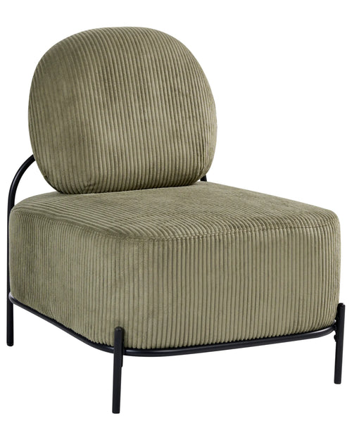 Armchair LUNDE Corduroy Green