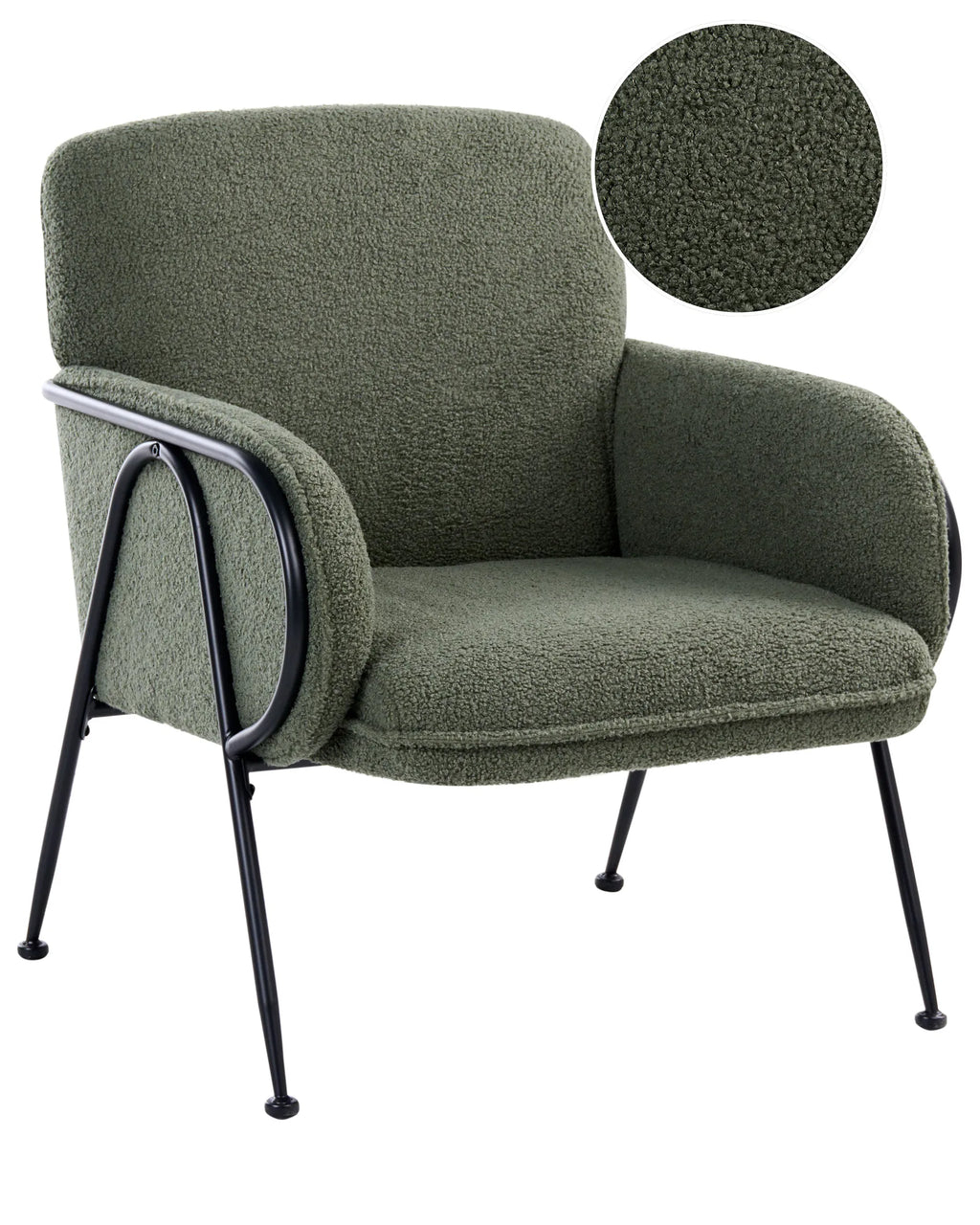 Armchair TRYSNES Boucle Green