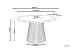 Extending Dining Table MOORE Black Ash Wood 120/160 cm 120 cm