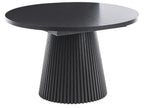 Extending Dining Table MOORE Black Ash Wood 120/160 cm 120 cm