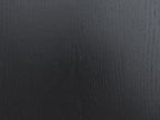Extending Dining Table MOORE Black Ash Wood 120/160 cm 120 cm