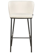 Set of 2 Bar Chairs MINA Boucle White