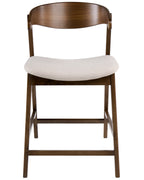 Set of 2 Bar Chairs LILLY Brown/ Beige