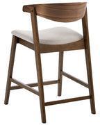 Set of 2 Bar Chairs LILLY Brown/ Beige