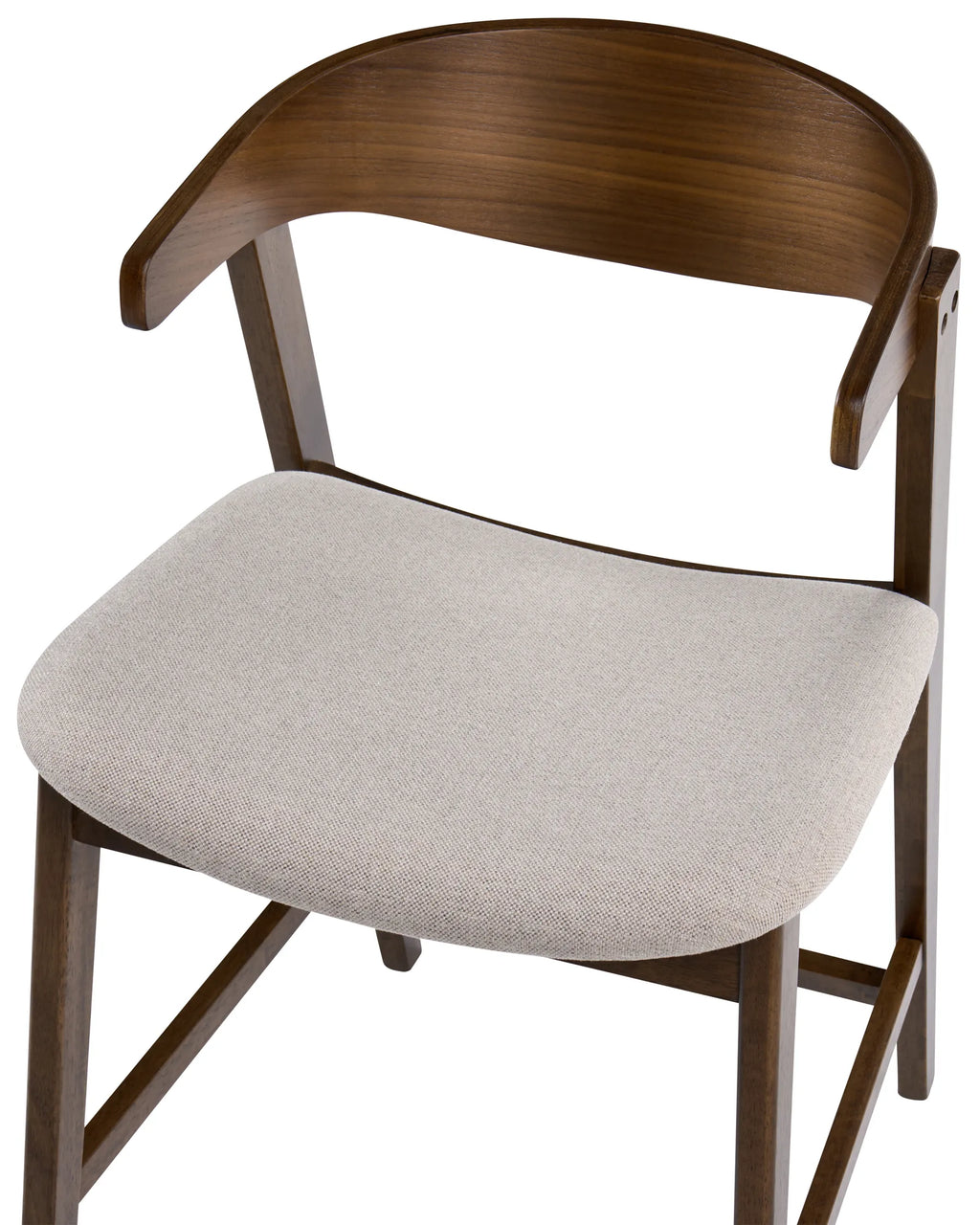 Set of 2 Bar Chairs LILLY Brown/ Beige