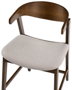 Set of 2 Bar Chairs LILLY Brown/ Beige
