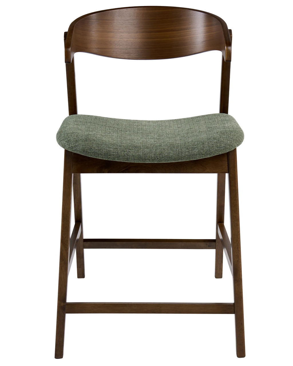 Set of 2 Bar Chairs LILLY Dark Green/ Brown