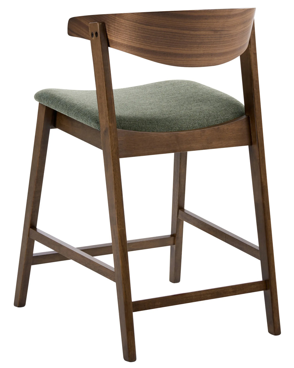Set of 2 Bar Chairs LILLY Dark Green/ Brown