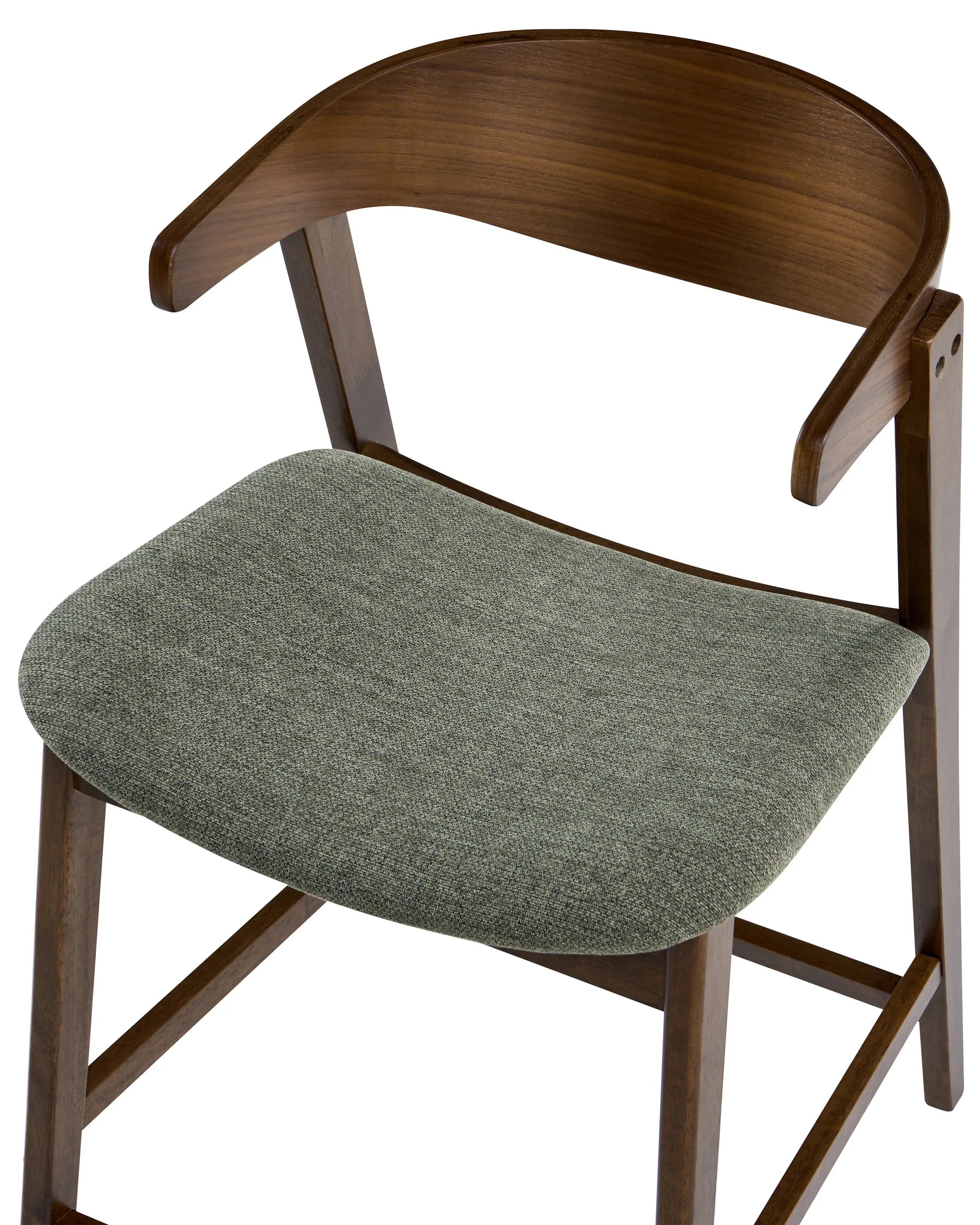 Set of 2 Bar Chairs LILLY Dark Green/ Brown