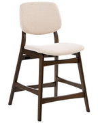 Set of 2 Bar Chairs ELAINE Boucle Brown/ Light Beige