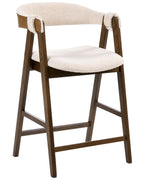 Set of 2 Bar Chairs DAY Boucle Brown/ Light Beige