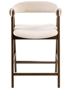Set of 2 Bar Chairs DAY Boucle Brown/ Light Beige