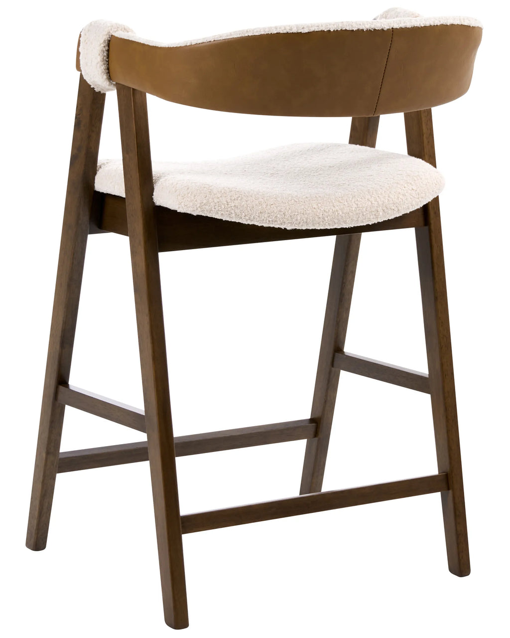 Set of 2 Bar Chairs DAY Boucle Brown/ Light Beige