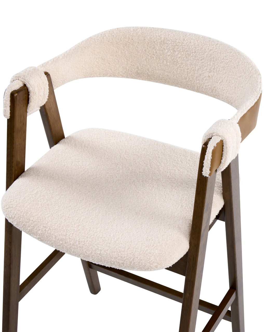 Set of 2 Bar Chairs DAY Boucle Brown/ Light Beige