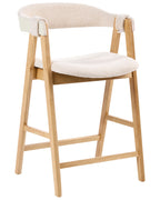 Set of 2 Bar Chairs DAY Boucle Light Brown/ Light Beige