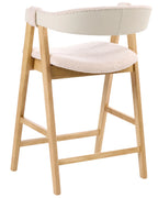 Set of 2 Bar Chairs DAY Boucle Light Brown/ Light Beige