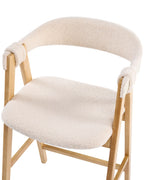 Set of 2 Bar Chairs DAY Boucle Light Brown/ Light Beige