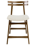 Set of 2 Bar Chairs CYNTHIANA Wood Brown/ Off-White
