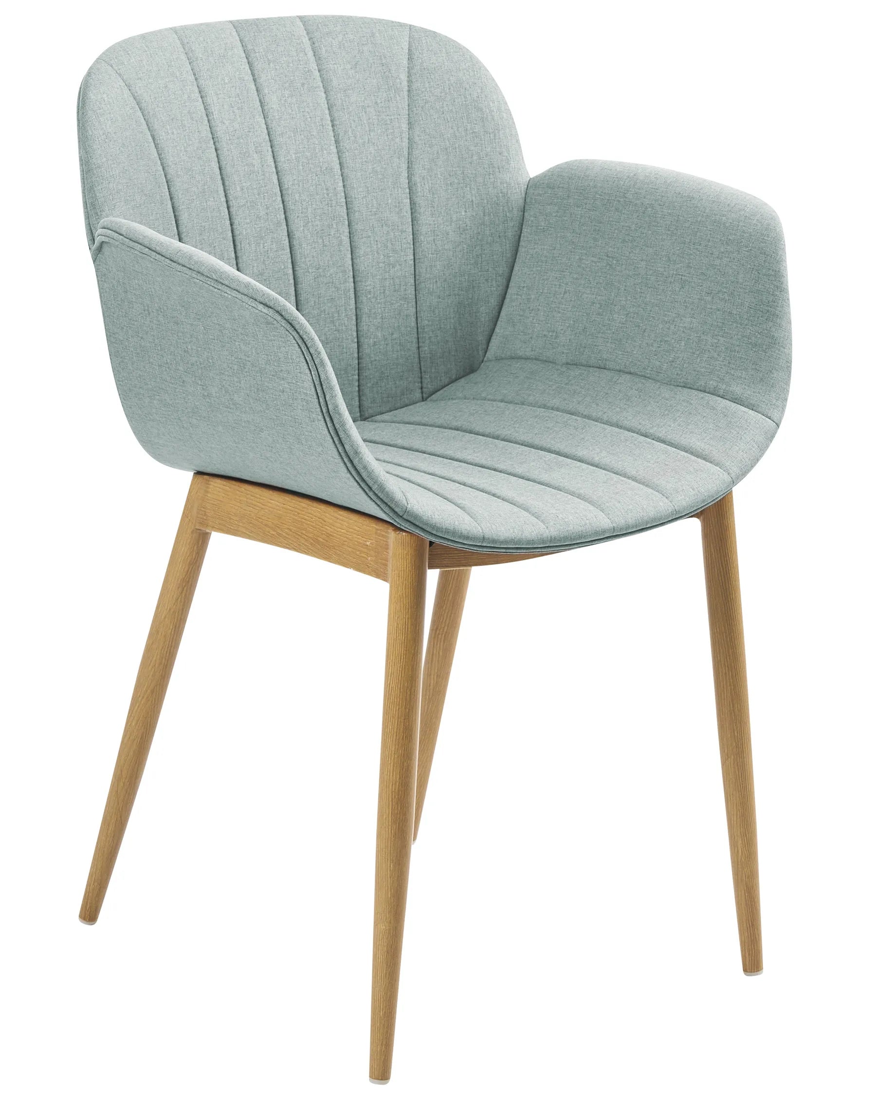 Set of 2 Dining Chairs ALICE Fabric Mint Green