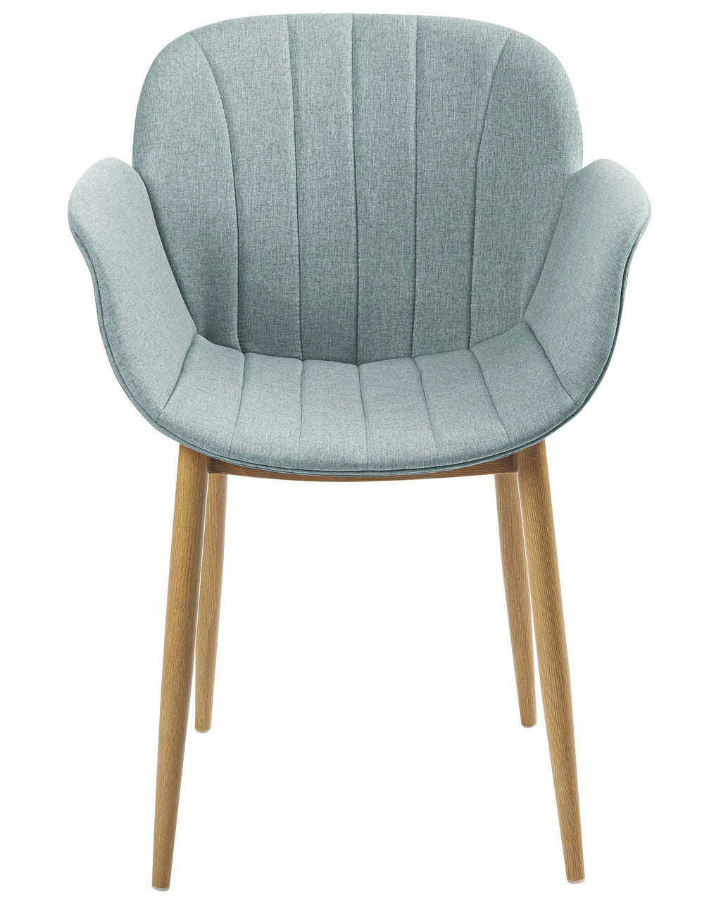 Set of 2 Dining Chairs ALICE Fabric Mint Green