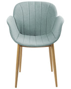 Set of 2 Dining Chairs ALICE Fabric Mint Green