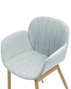 Set of 2 Dining Chairs ALICE Fabric Mint Green