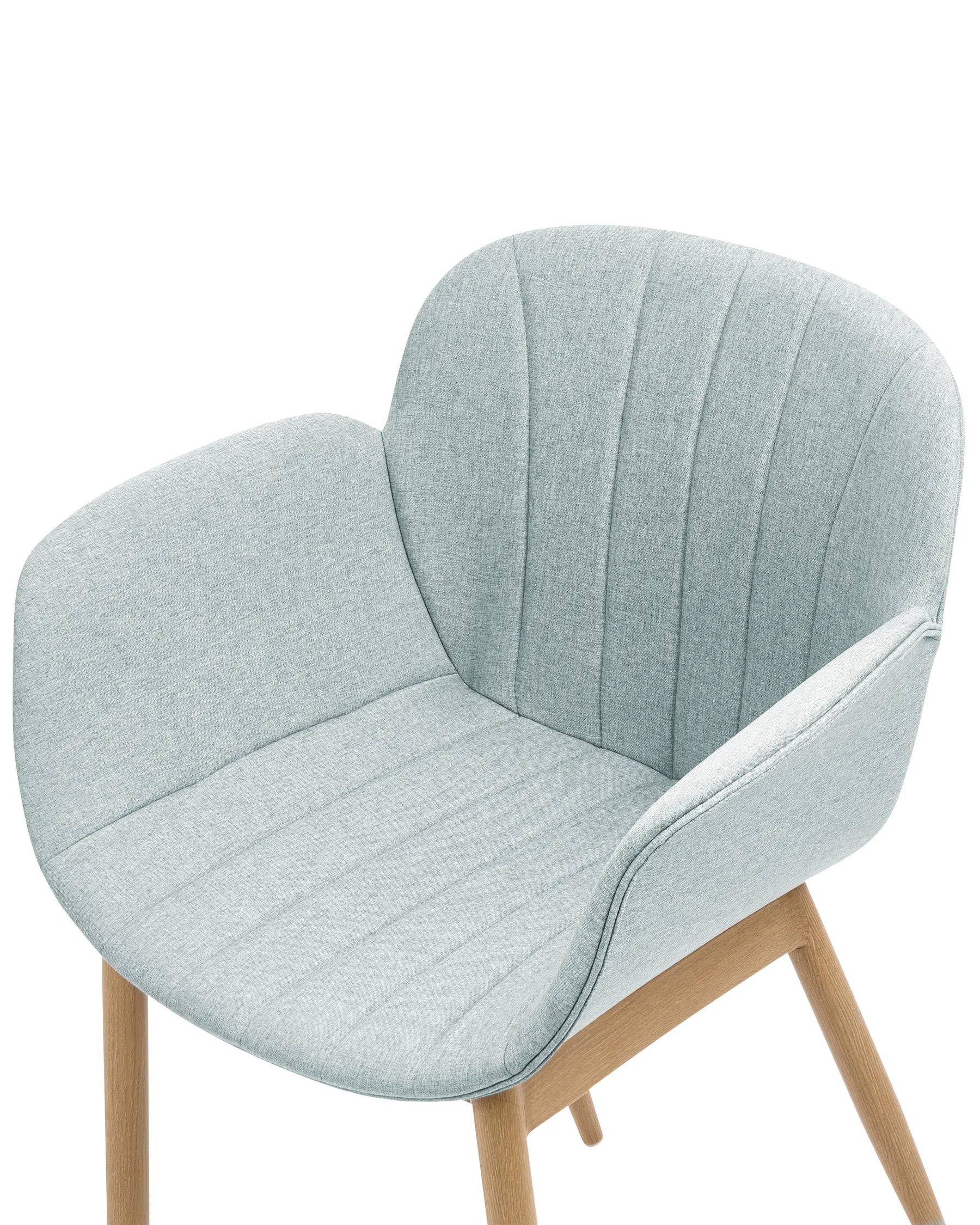 Set of 2 Dining Chairs ALICE Fabric Mint Green