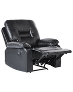 Recliner Chair BERGEN with Footrest Faux Leather Black