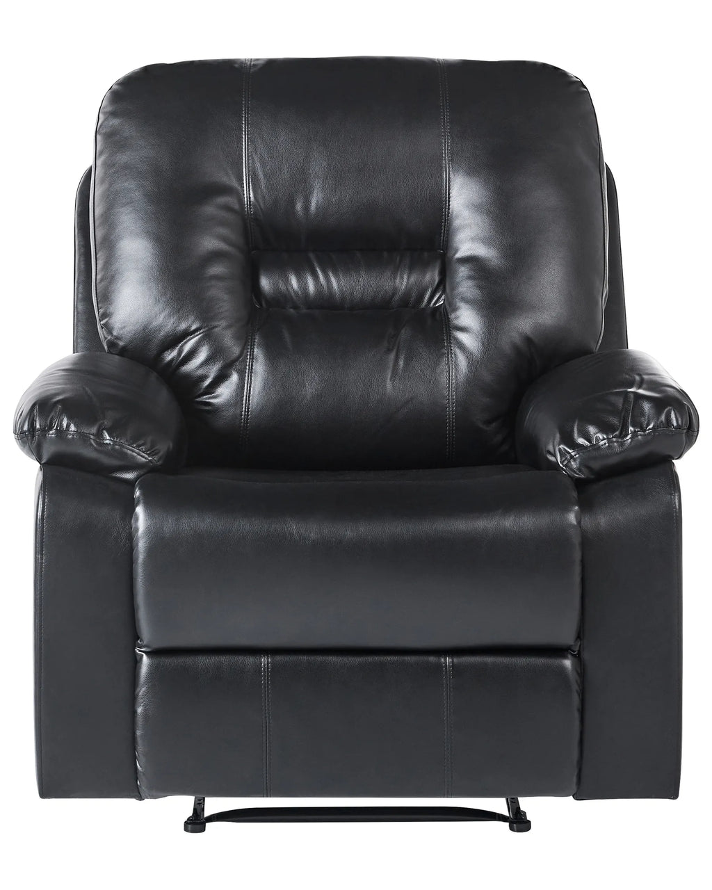 Recliner Chair BERGEN with Footrest Faux Leather Black