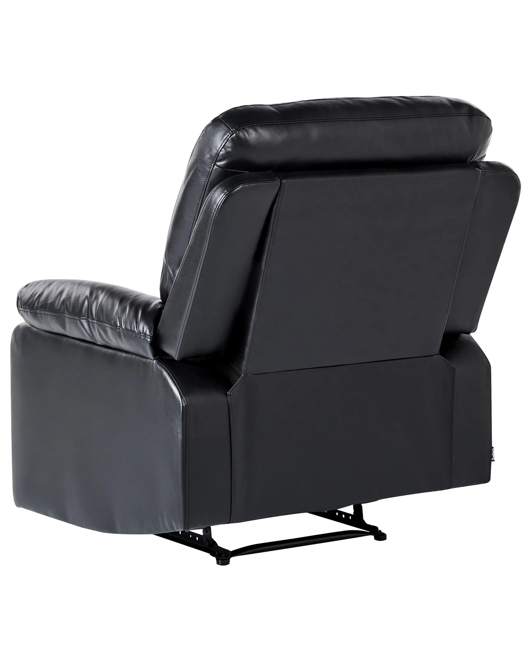 Recliner Chair BERGEN with Footrest Faux Leather Black