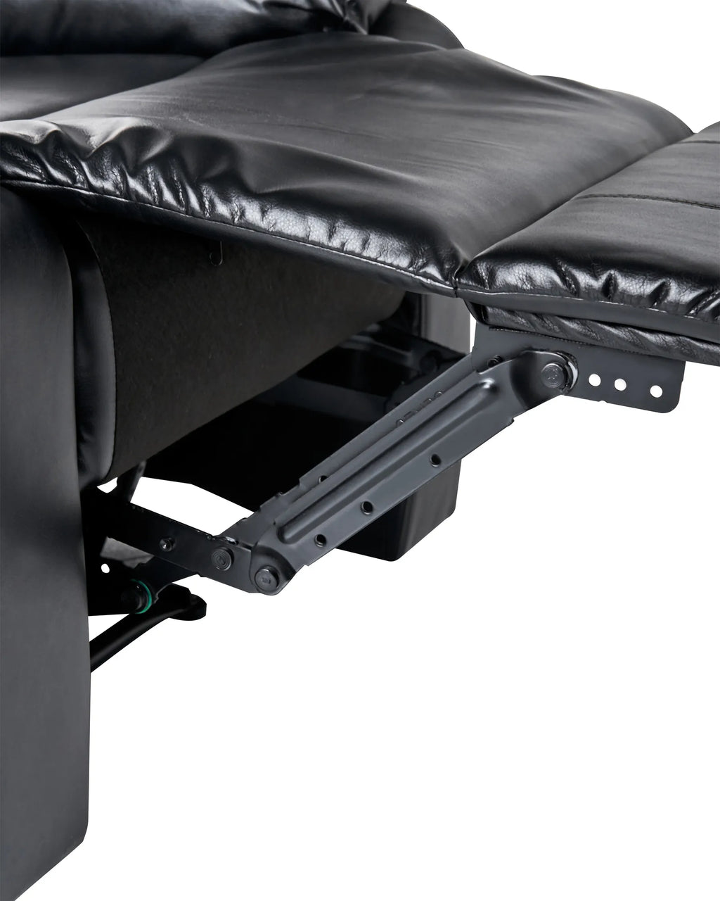 Recliner Chair BERGEN with Footrest Faux Leather Black