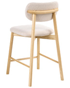 Set of 2 Bar Chairs MILLS Boucle Light Brown/ Beige