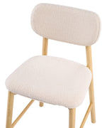 Set of 2 Bar Chairs MILLS Boucle Light Brown/ Beige