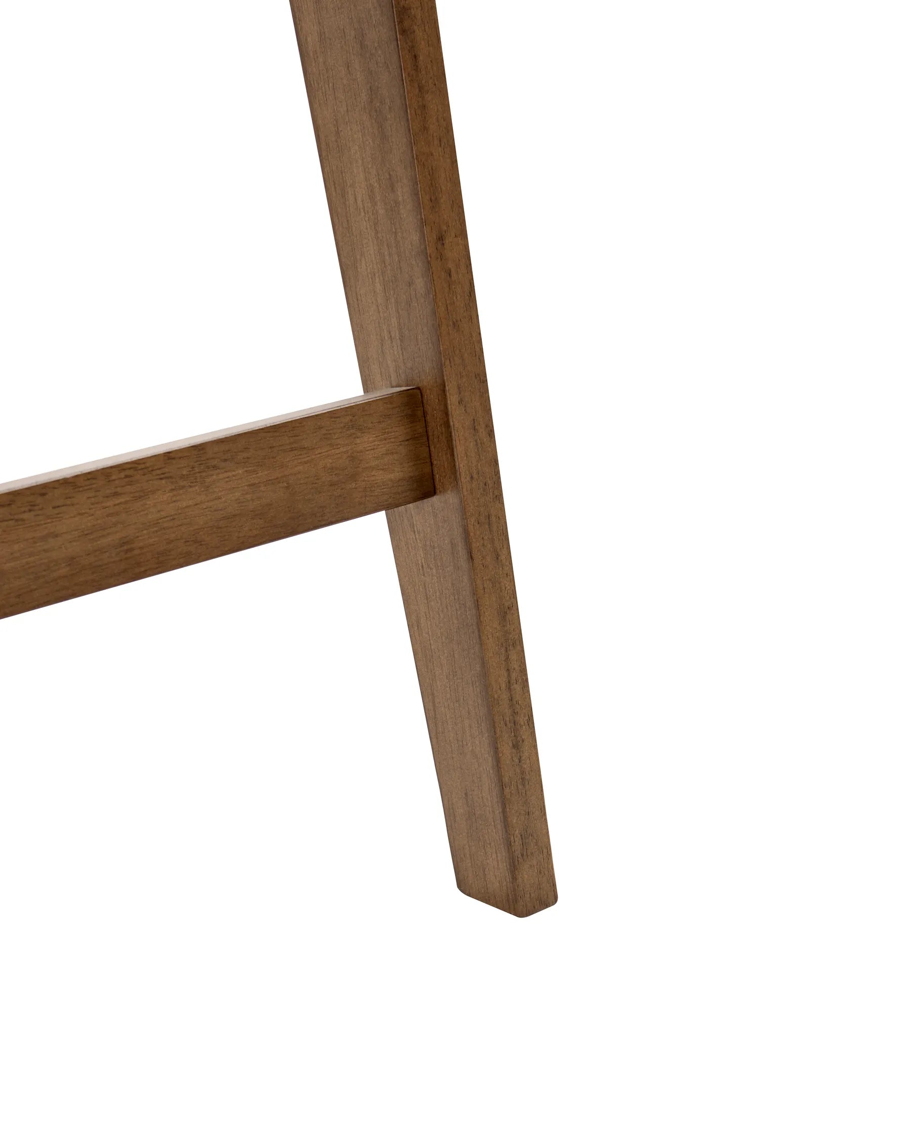 Set of 2 Bar Chairs AVA Wood Brown/ Light Beige