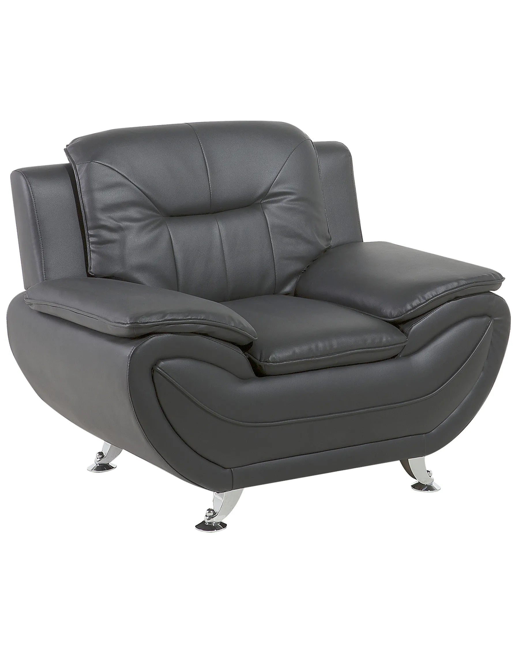 Armchair LEIRA II Faux Leather Grey