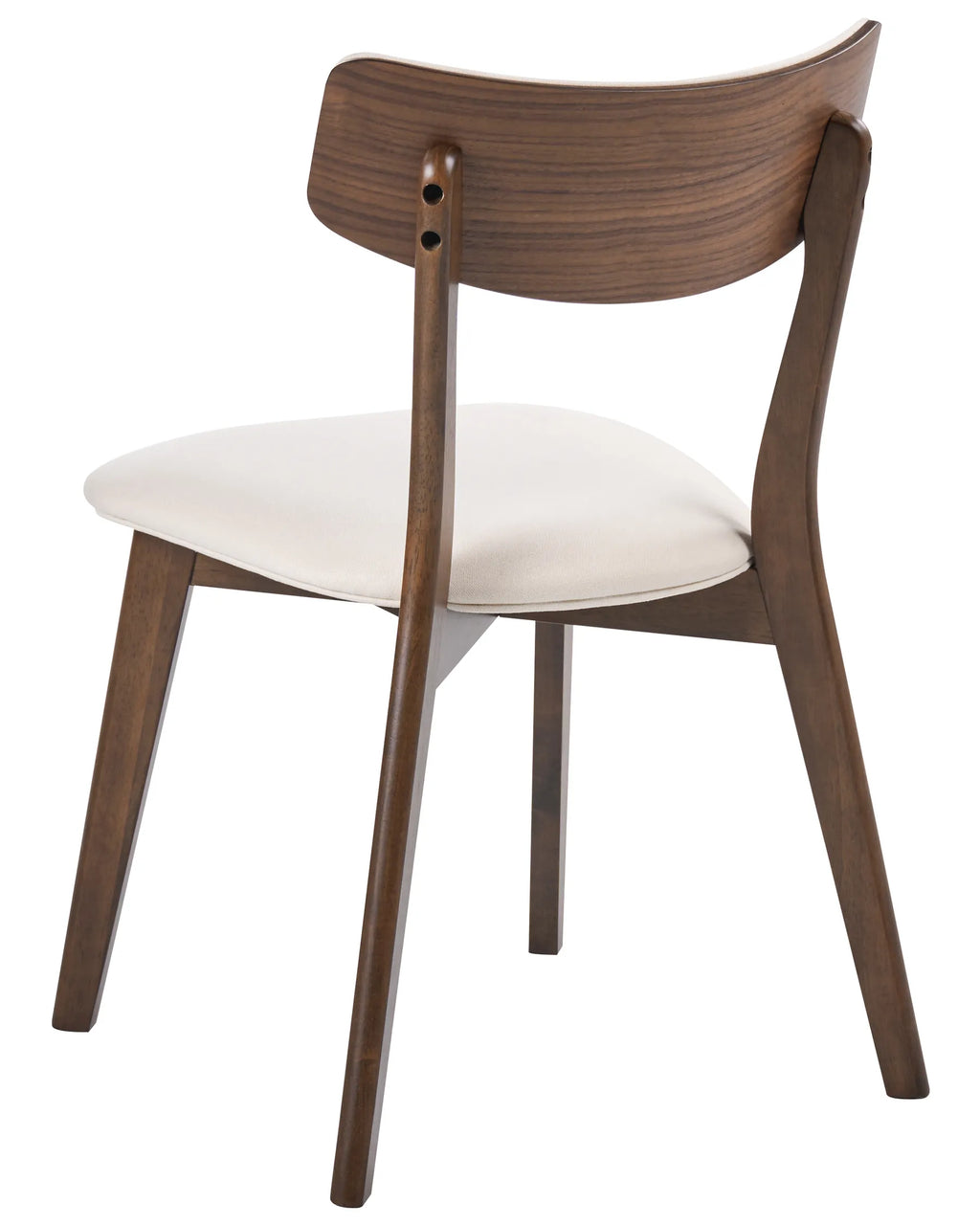 Set of 2 Dining Chairs YUMA Wood Off-White/ Brown