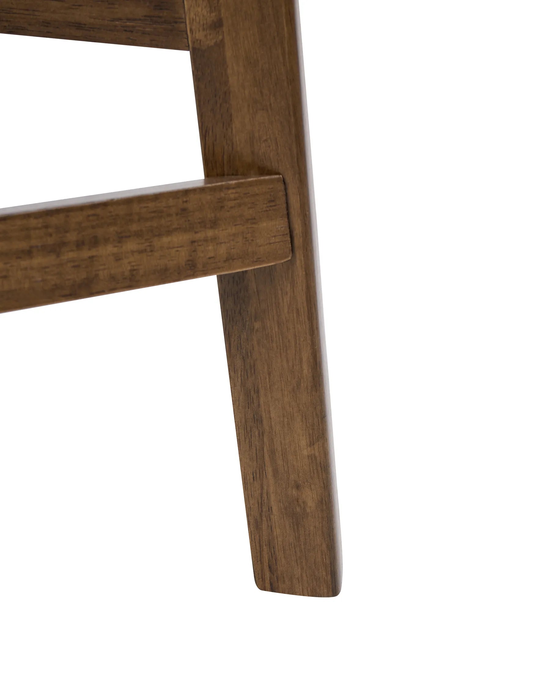 Set of 2 Bar Chairs YUMA Wood Off-White/ Brown