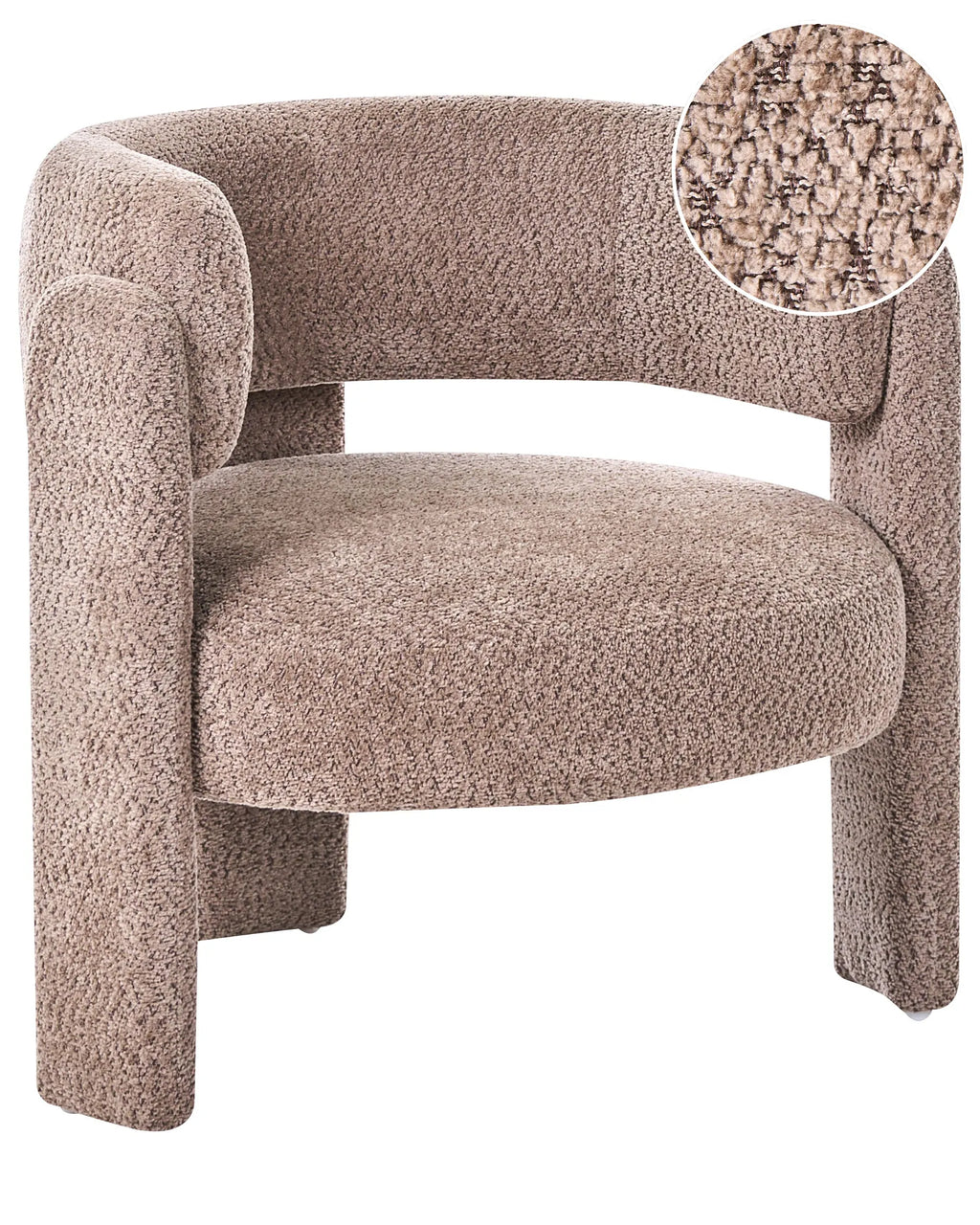 Armchair BUREA Chenille Taupe